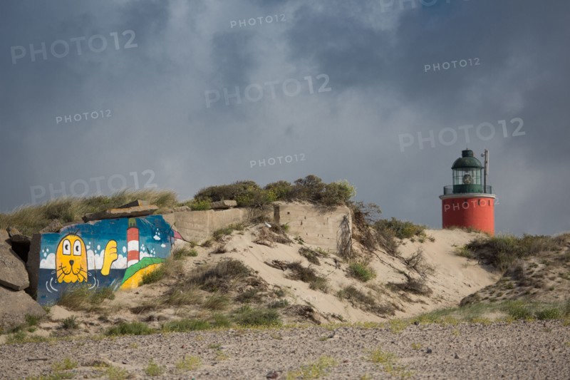 Plage et phare de Berck (Pas-de-Calais, France)