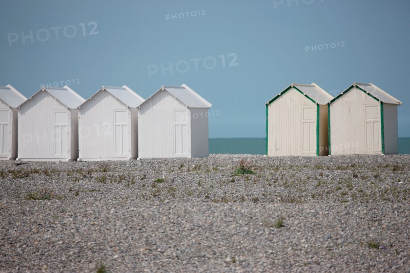 Cayeux-Sur-Mer (Baie de Somme, France), cabines de plage
