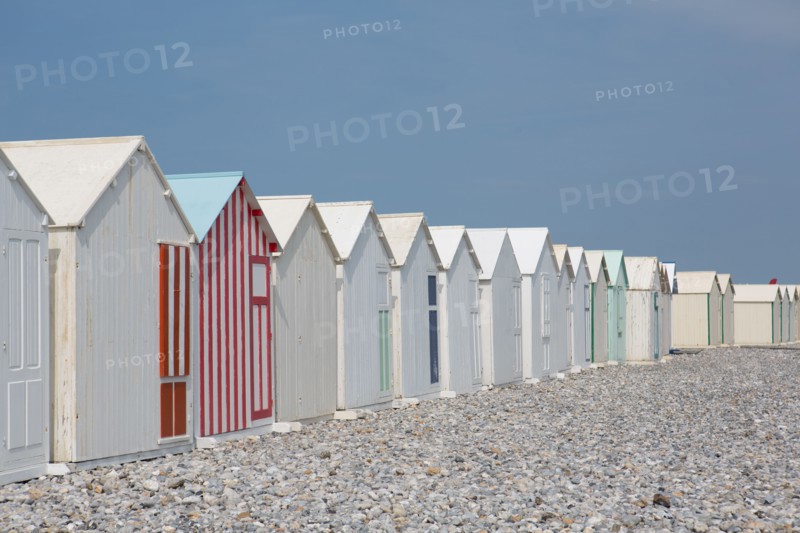 Cayeux-Sur-Mer (Baie de Somme, France), cabines de plage