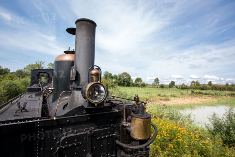 Le Crotoy (Baie de Somme, France), train touristique à vapeur