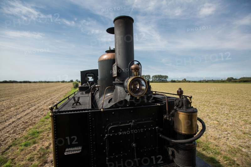 Le Crotoy (Baie de Somme, France), train touristique à vapeur