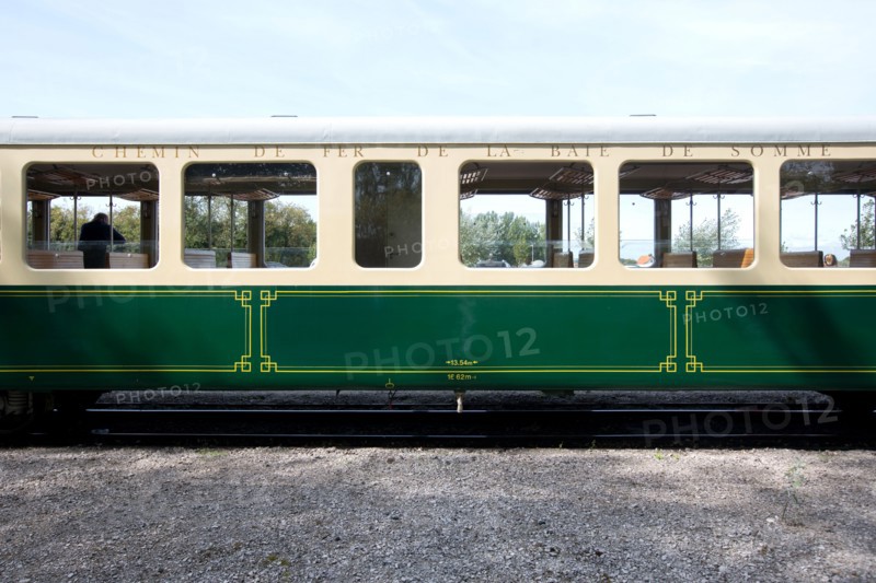 Le Crotoy (Baie de Somme, France), train touristique à vapeur