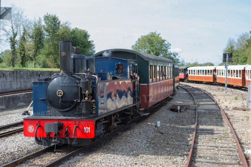 Le Crotoy (Baie de Somme, France), train touristique à vapeur