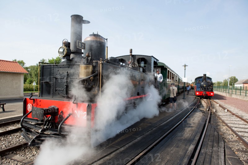 Le Crotoy (Baie de Somme, France), train touristique à vapeur