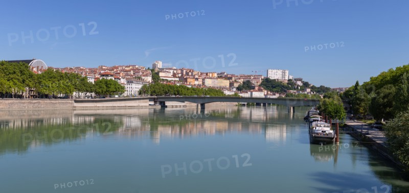 Lyon, depuis la Passerelle du Collège, le Rhône