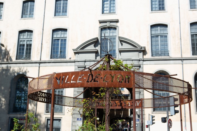 Lyon, Jean Moulin stand on the quay