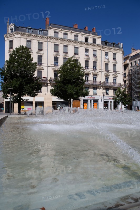 Lyon, fountain in the rue de la République