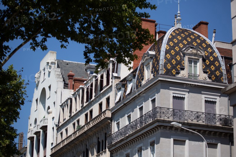 Roof with glazed tiles, Lyon