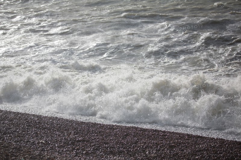 Dieppe, tempête sur la plage