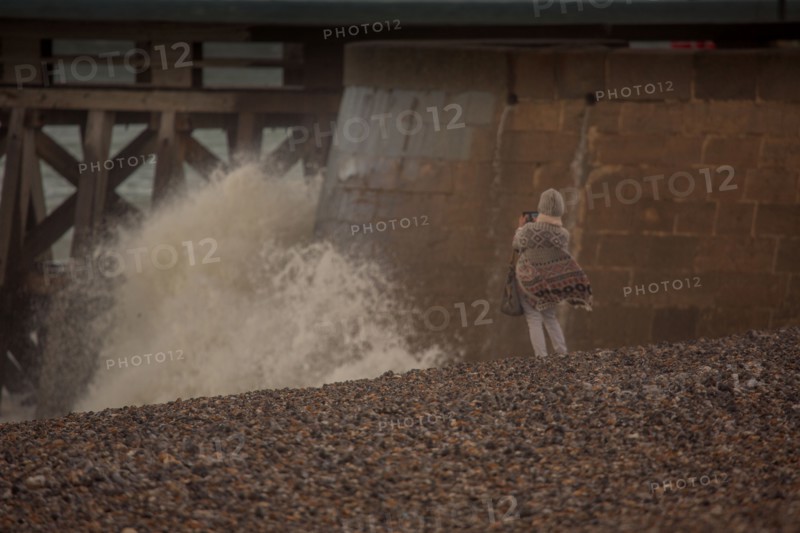 Dieppe, storm over the beach