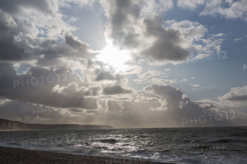 Dieppe, tempête sur la plage
