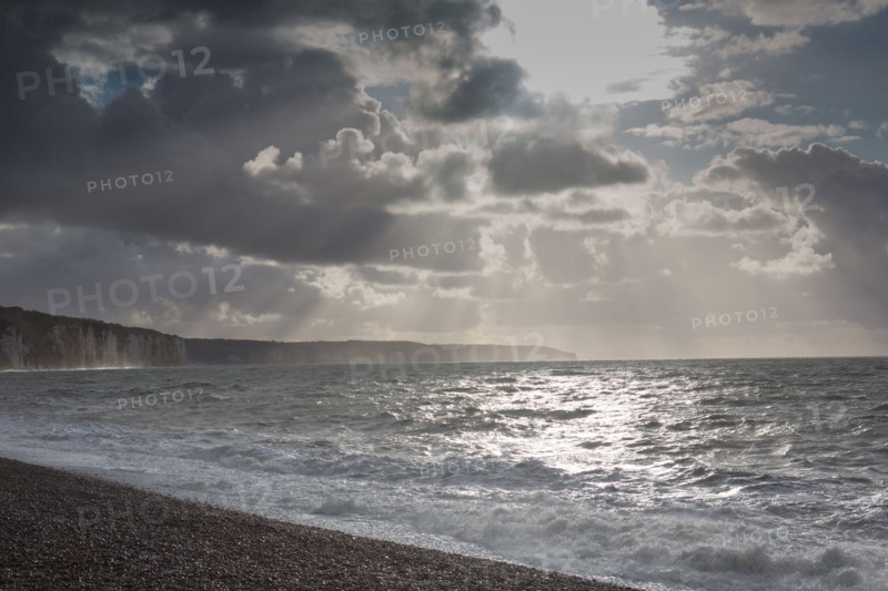 Dieppe, tempête sur la plage