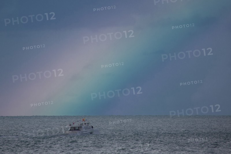 Dieppe, rainbow over the beach