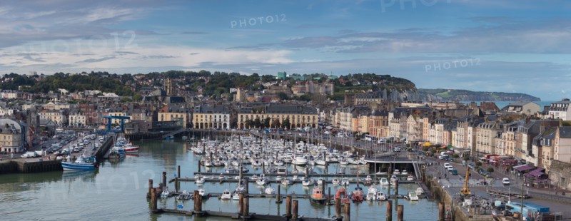 Dieppe, port et quais depuis les hauteurs du Pollet