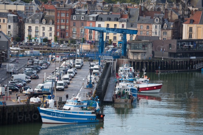 Dieppe, port et quais depuis les hauteurs du Pollet