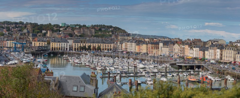 Dieppe, port et quais depuis les hauteurs du Pollet