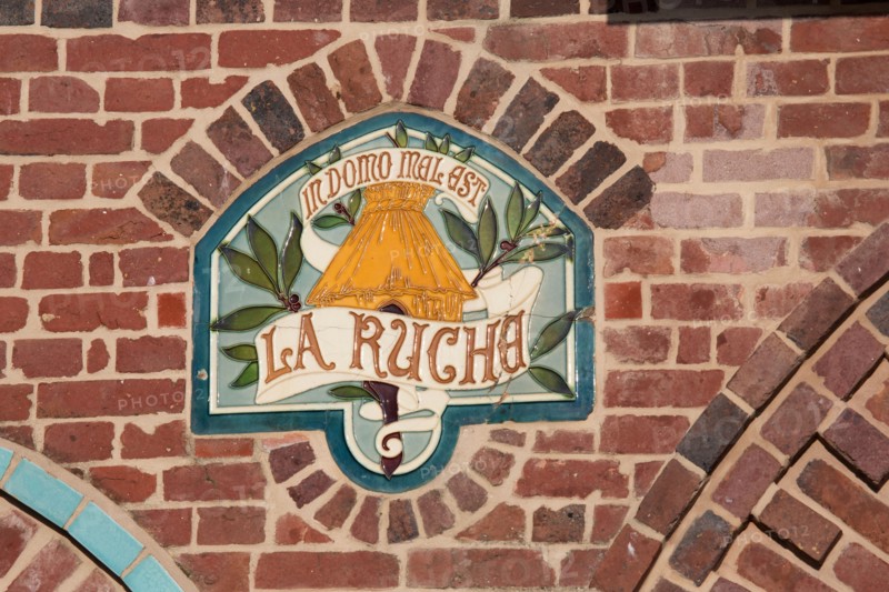 Mers les Bains, detail of coloured facades