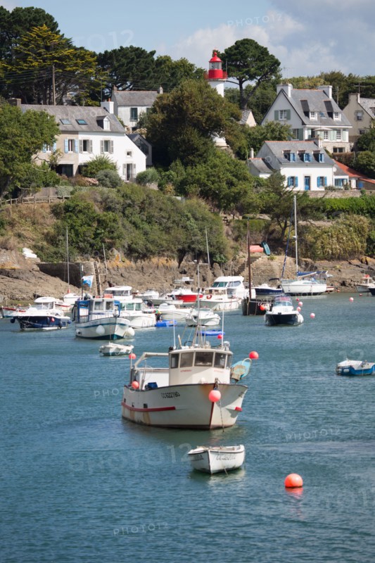 Clohars Carnoët, ria et port de Doëlan, bateaux de pêche