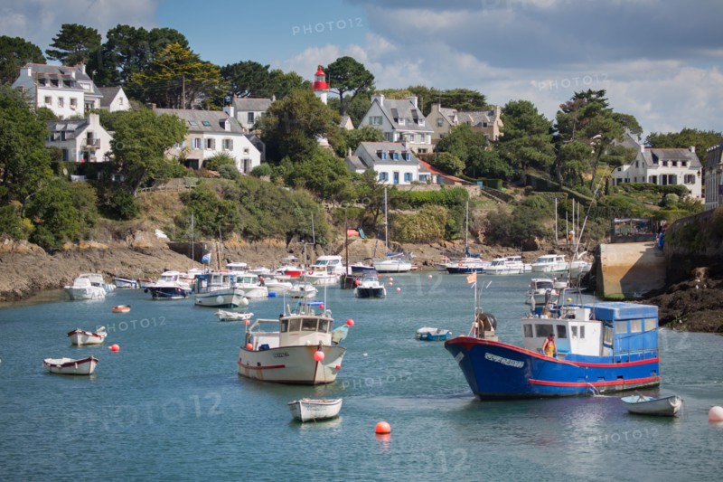 Clohars Carnoët, ria et port de Doëlan, bateaux de pêche