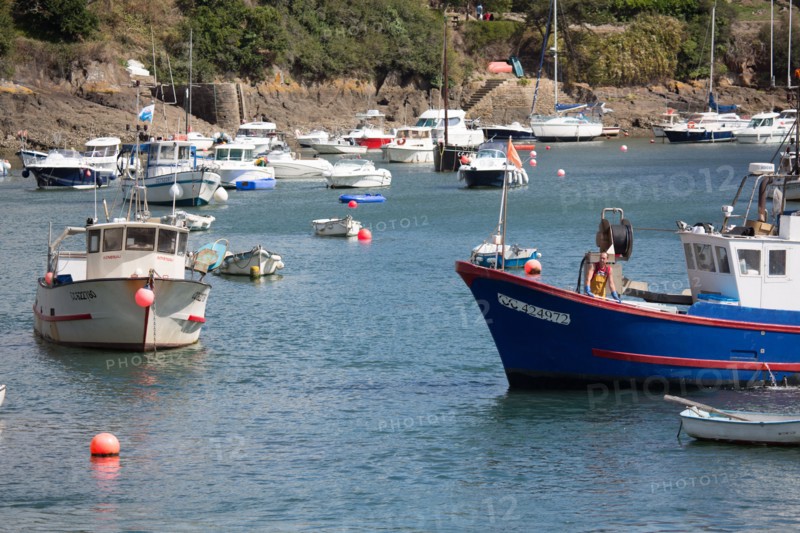 Clohars Carnoët, ria et port de Doëlan, bateaux de pêche