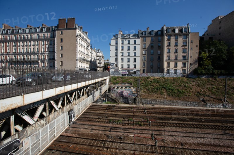 Paris, voies ferrées au-dessus de la Gare Saint-Lazare