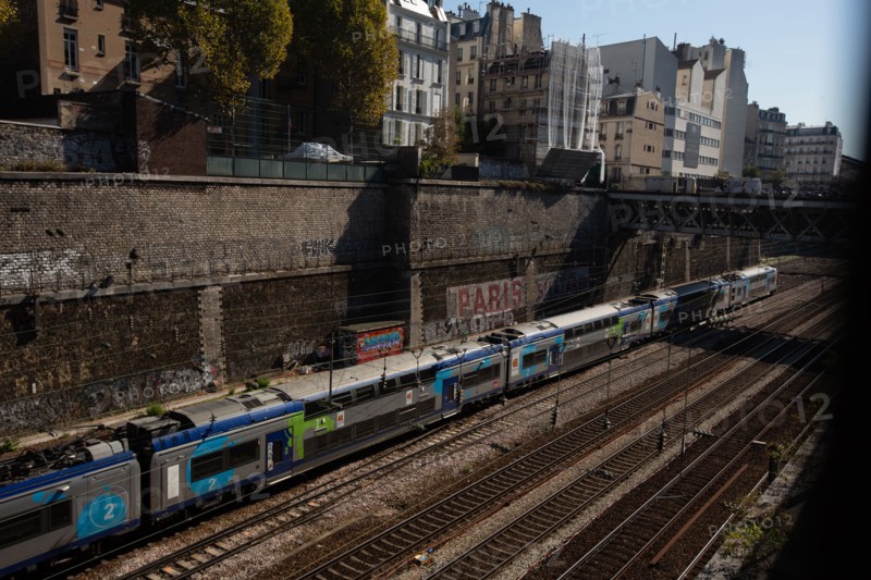 Paris, voies ferrées au-dessus de la Gare Saint-Lazare