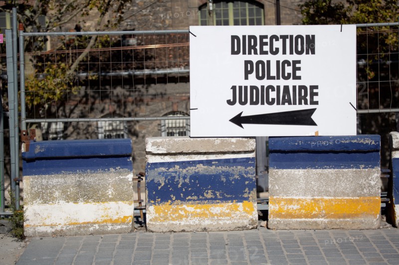 Paris, sign of the Direction de la Police Judiciaire