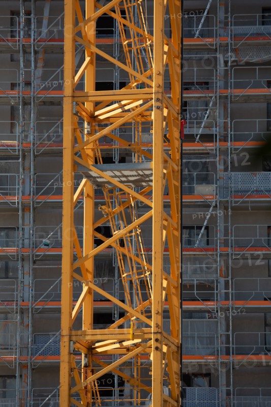 Paris, construction of buildings in the new Batignolles neighborhood