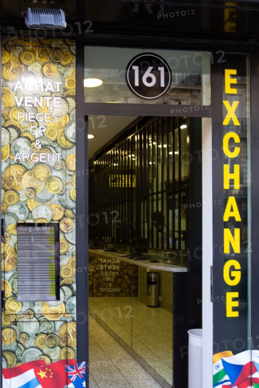 Paris, exchange office on the rue de Rennes