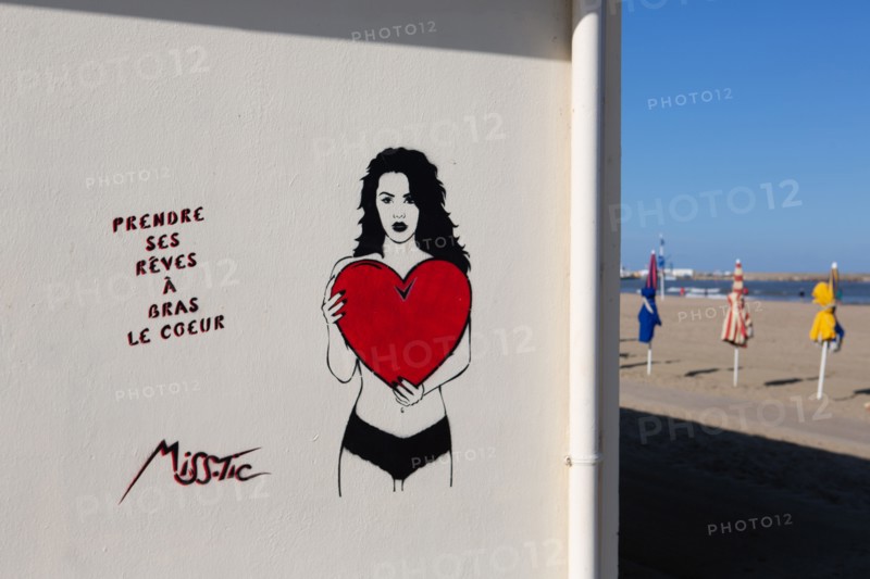 Trouville-sur-Mer (Calvados), dessin de Miss Tic