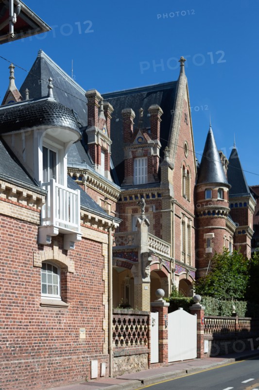 Trouville-sur-Mer (Calvados), neo gothic and neo renaissance villas