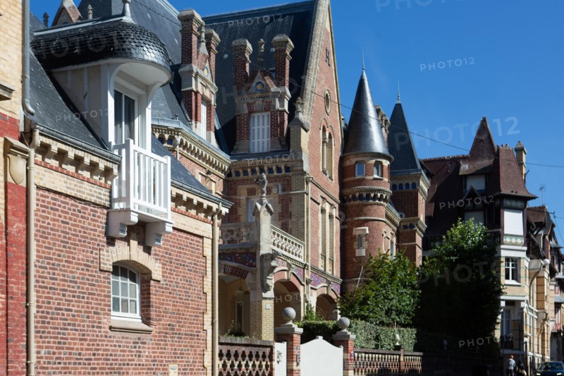 Trouville-sur-Mer (Calvados), neo gothic and neo renaissance villas