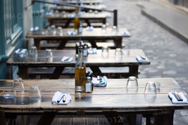 Paris, terrace of a restaurant