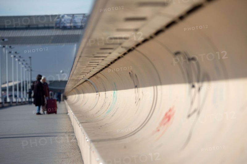Paris, detail of the Pont Charles de Gaulle