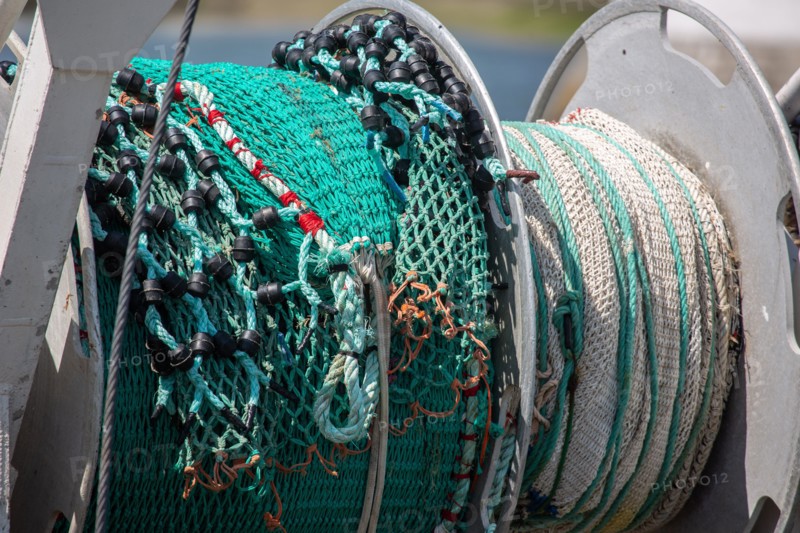 Port en Bessin Huppain, trawlers moored at the quayside