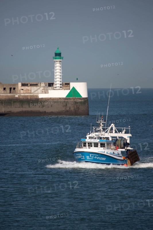Entrance to Le Havre harbour