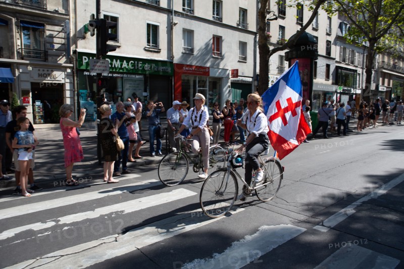 Défilé de commémoration du 75e anniversaire de la Libération de Paris, avenue du Général Leclerc
