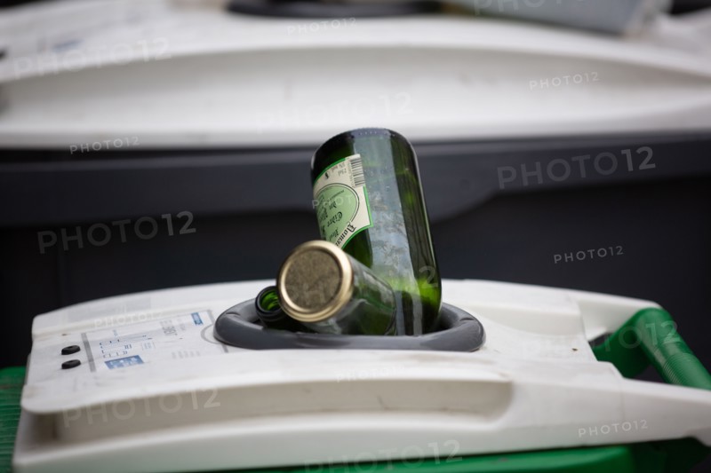 Paris, glass collection bin