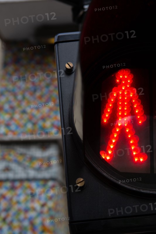 Paris, red pedestrian light