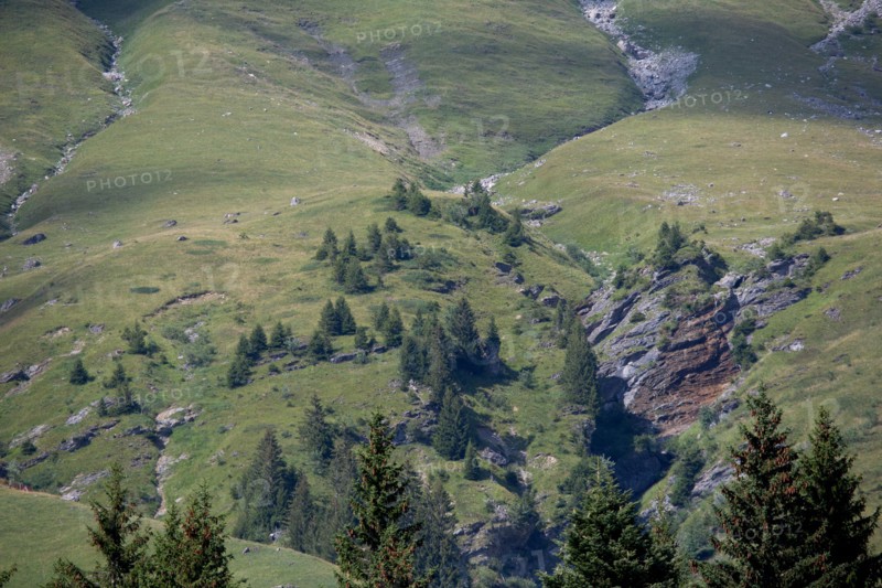 Morzine, Haute-Savoie, site du lac des Mines d'Or, le rouleau de Bostan