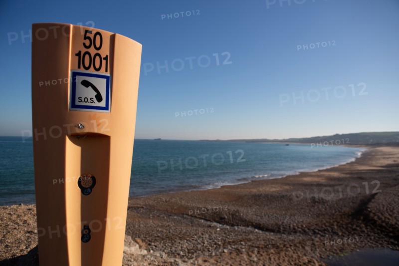 La Hague (Manche), borne de secours