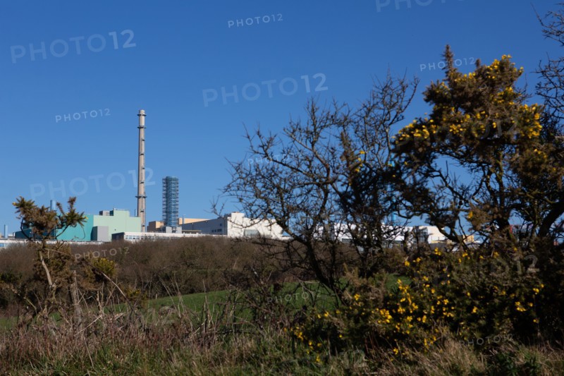 La Hague, Beaumont-Hague (Manche), centrale de retraitement des déchets nucléaires de La Hague (Cogema)