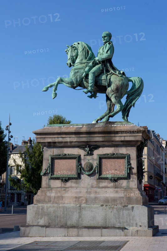Rouen (Seine Maritime), equestrian statue of Napoléon