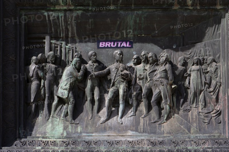 Rouen (Seine Maritime), statue équestre de Napoléon