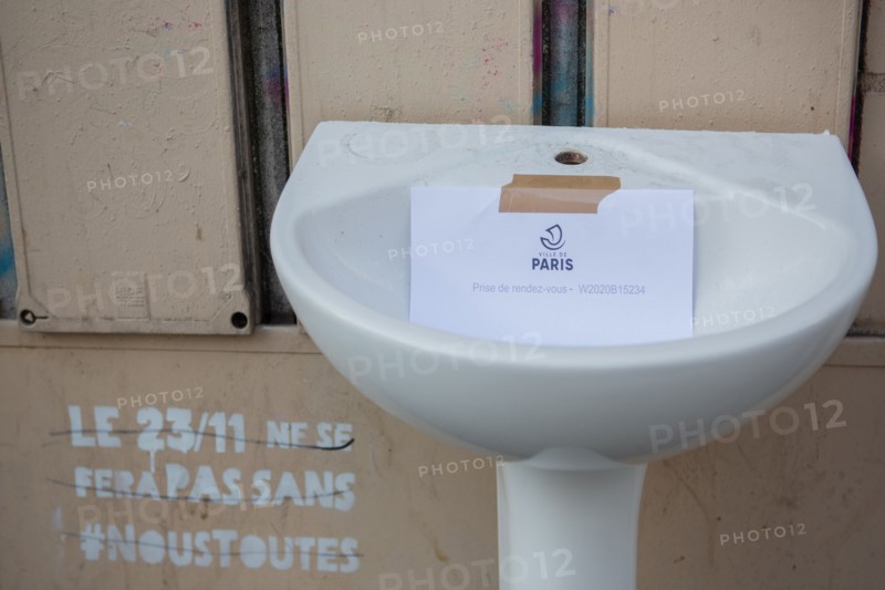 Paris, bulky waste on public road