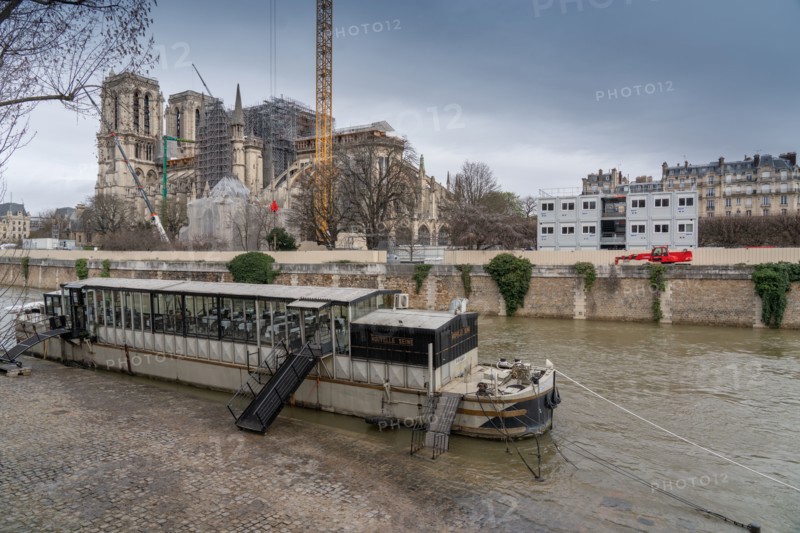 Cathédrale Notre-Dame de Paris, one year after the fire on the evening of 15 April 2019