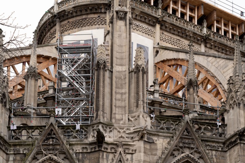 Cathédrale Notre-Dame de Paris, one year after the fire on the evening of 15 April 2019