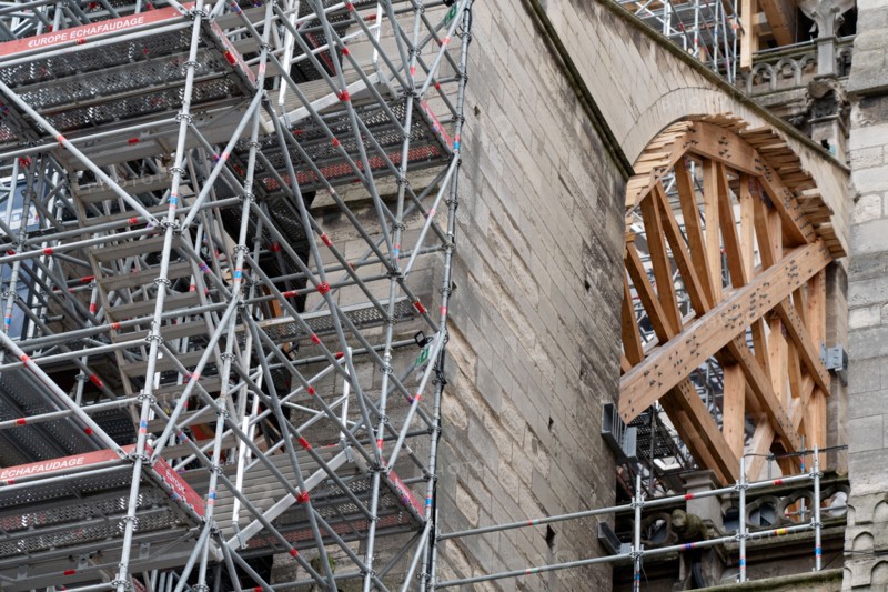 Cathédrale Notre-Dame de Paris, one year after the fire on the evening of 15 April 2019