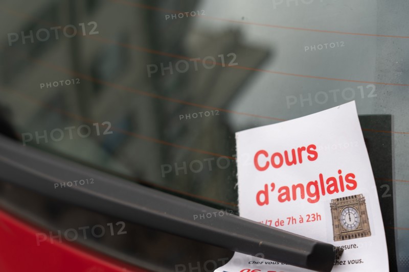 Paris, advertising poster for English lessons