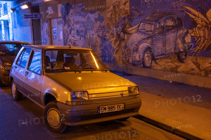 Paris, mural under the tunnel rue Pascal
